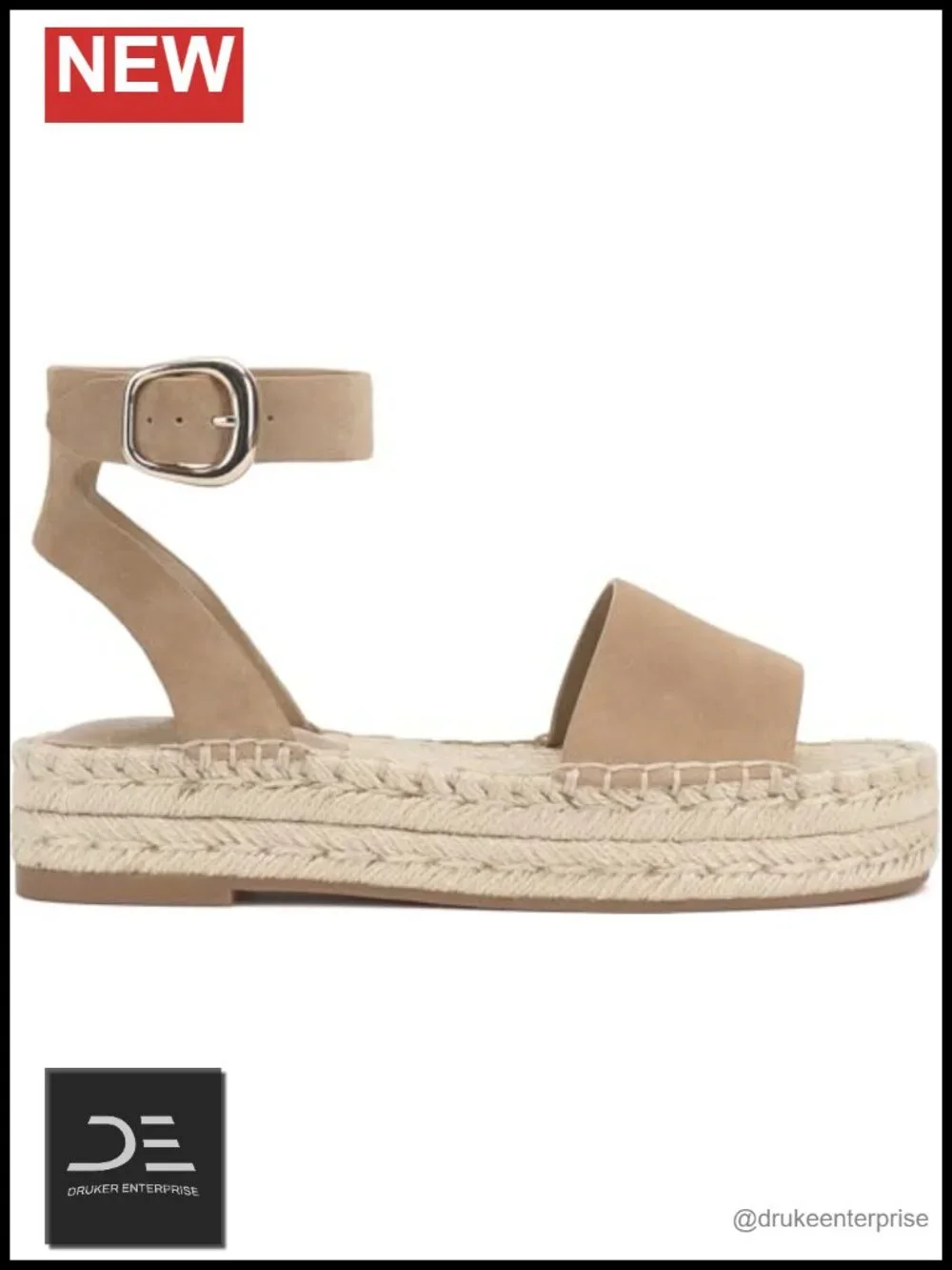 Vince Camuto Darna Espadrille Platform Sandals Suede Ankle Strap